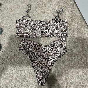 Animal print two piece